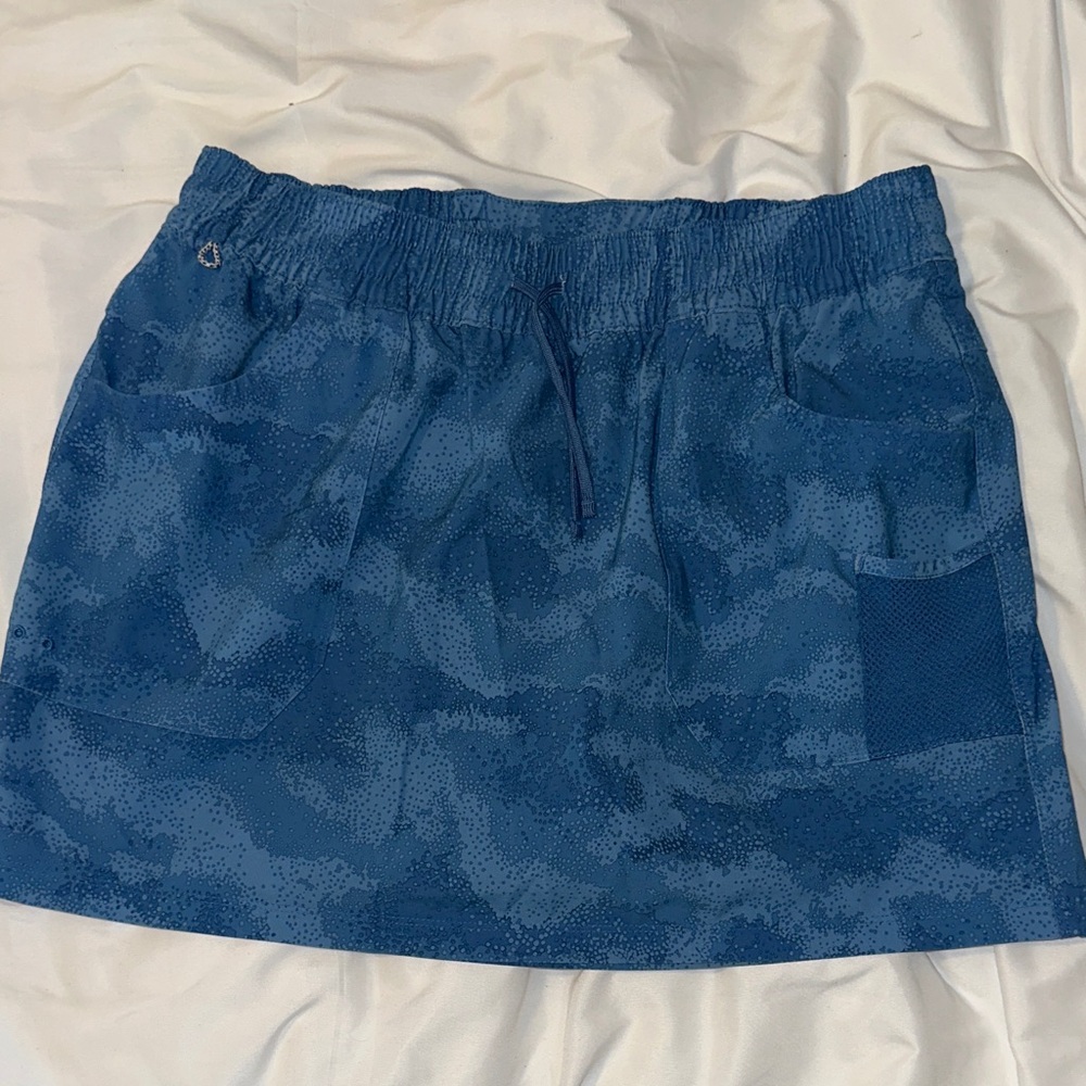 Columbia Blue Camouflage Mini Skirt